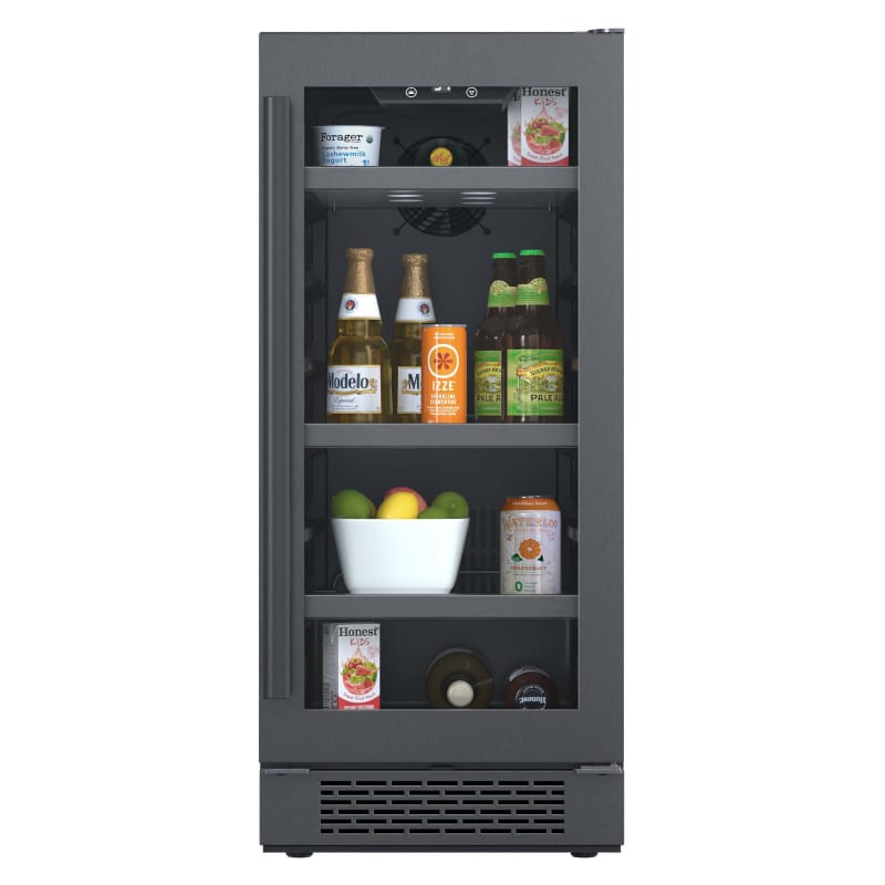 Avallon 15 Inch Wide 86 Can Beverage Center with LED Lighting - ABR151BLSS