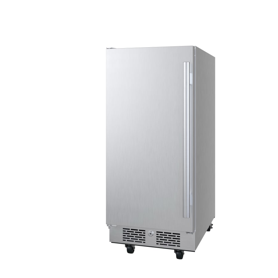 Avallon 15 Inch Wide 3.3 Cu. Ft. Outdoor Compact Refrigerator with LED Lighting and Left Swing Door Model:AFR152SSODLH