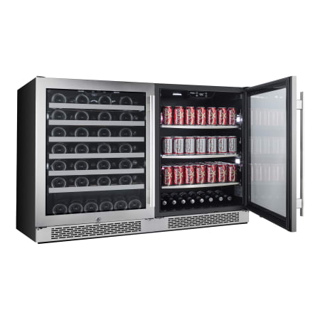 Avallon Built-In 48 Inch Wide 54 Bottle Capacity Wine Cooler with Door Locks and 2 Cooling Zones - AWBV54152 - Wine Cooler City
