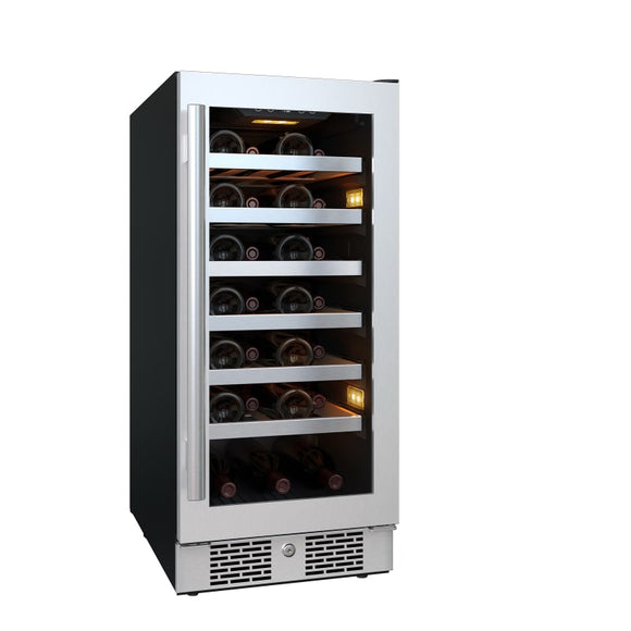 Avallon 15 Inch Wide 27 Bottle Capacity Single Zone Wine Cooler with Right Swing Door - AWC152SZRH
