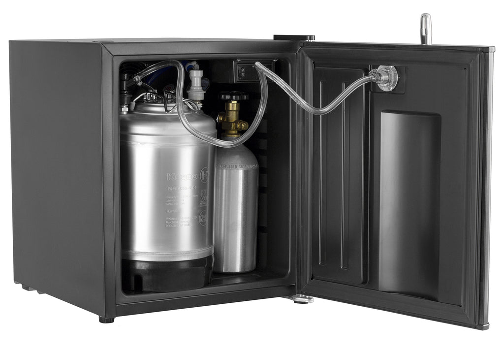 Kegco 17" Wide Draft Beer Single Tap Black Commercial/Residential Mini Kegerator Model: HK-46-DB