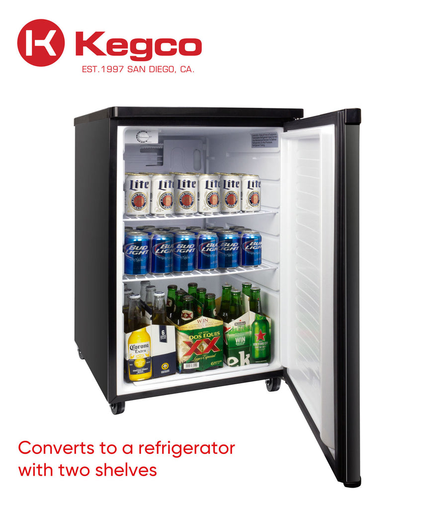 Kegco 20" Wide Kombucha Single Tap Black Kegerator - KOM19B-1NK