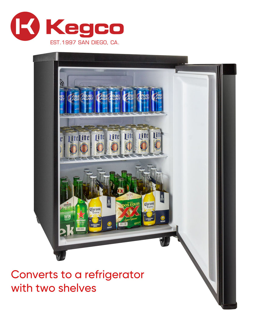 Kegco 24" Wide Single Tap Black Kegerator Model - K209B-1NK - Wine Cooler City
