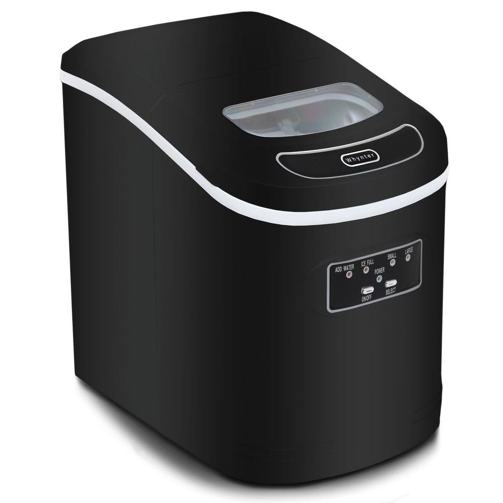 Whynter Compact Portable Ice Maker 27 lb capacity – Metallic Black IMC-270MB - Wine Cooler City