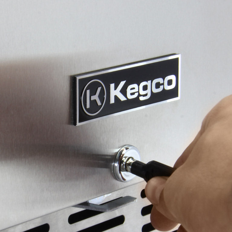 Kegco 24" Wide Single Tap Stainless Steel Built-In Right Hinge ADA Kegerator - Cabinet Only Model: HK-48ADA-BS
