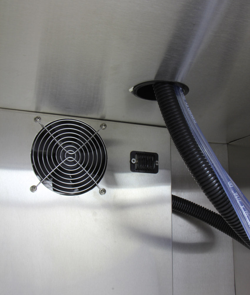 Kegco 24" Wide Cold Brew Coffee Triple Tap Stainless Steel Commercial Built-In Right Hinge Kegerator - ICHK38BSU-3