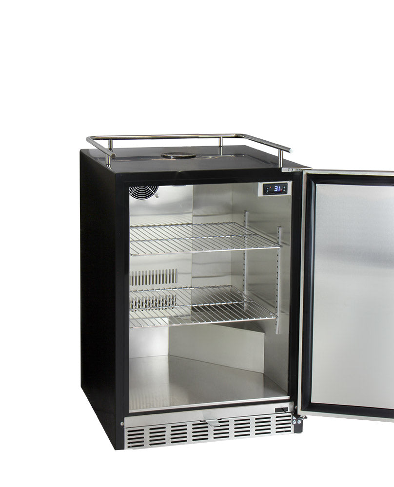 Kegco 24" Wide Stainless Steel Built-In Kegerator - Cabinet Only - HK-38-BS