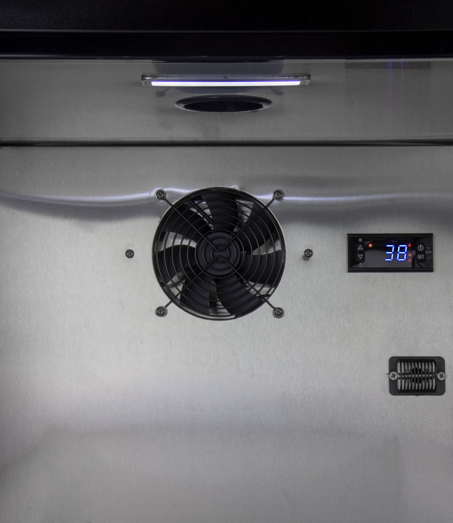 Kegco 24" Wide Dual Tap Stainless Steel Built-In Left Hinge ADA Kegerator with Kit - HK48BSA-L-2