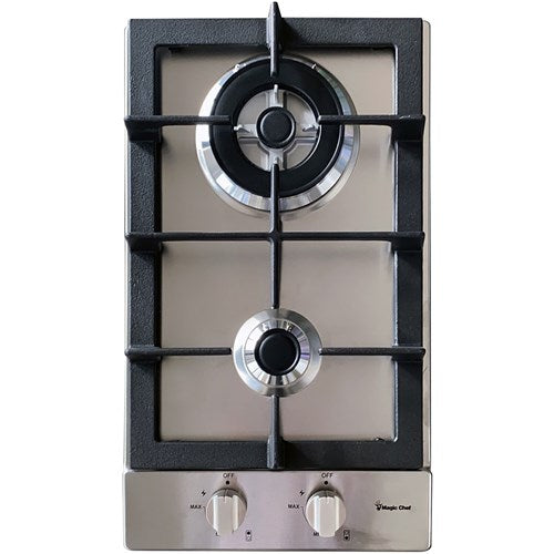 Magic Chef 12" Built-In Gas Cooktop - 2 Burners - Stainless - MCSCTG12S