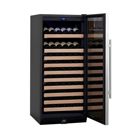 KingsBottle 24 inch Wide 98 Bottle Capacity Wine Cooler - KBU-100W-SS - Wine Cooler City