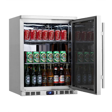 KingsBottle 24 inch Wide 140 Can Capacity Beverage Center - KBU-55C-SS - Wine Cooler City