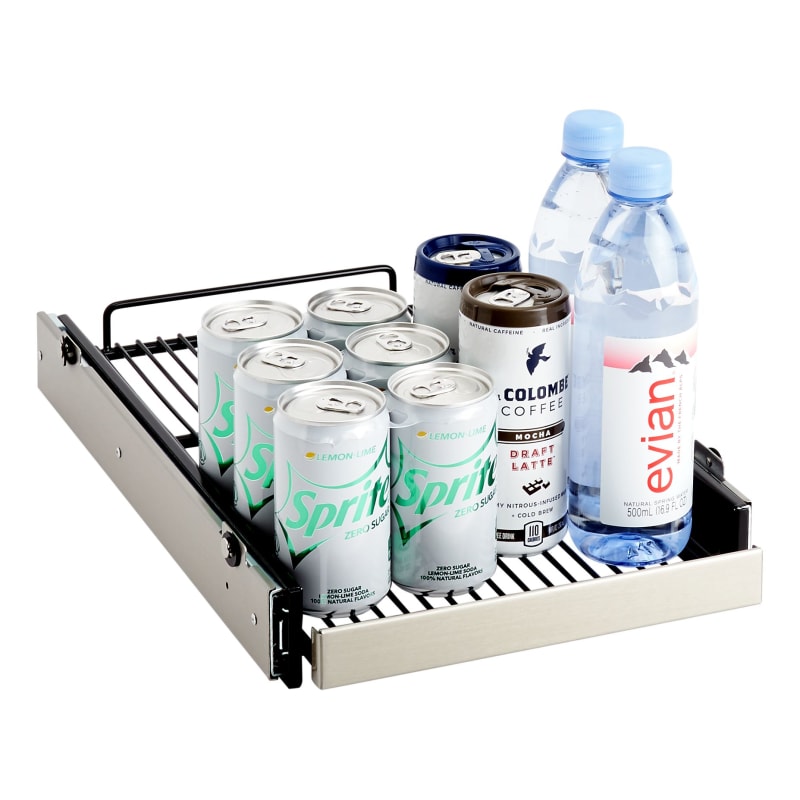 Landmark 15 Inch Wide 63 Can Capacity Beverage Cooler with Alternating (Blue, White, Amber) LED lighting, Door Alarm, Touch Control Panel and Lockable Left Hinged Door - L3015UI1BSG-LH