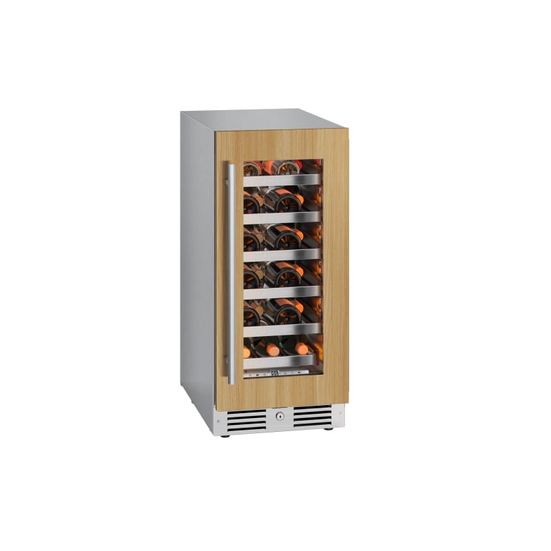 Landmark 15 Inch Wide 23 Bottle Capacity Single Zone Wine Cooler with Alternating (Blue, White, Amber) LED lighting, Door Alarm, Touch Control Panel and Lockable Right Hinged Door - L3015UI1WPR-RH