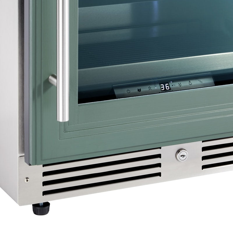 Landmark 24 Inch Wide Single Zone Wine and Beverage Cooler with Alternating (Blue, White, Amber) LED lighting, Door Alarm, Touch Control Panel and Lockable Right Hinged Door - L3024UI1MPR-RH