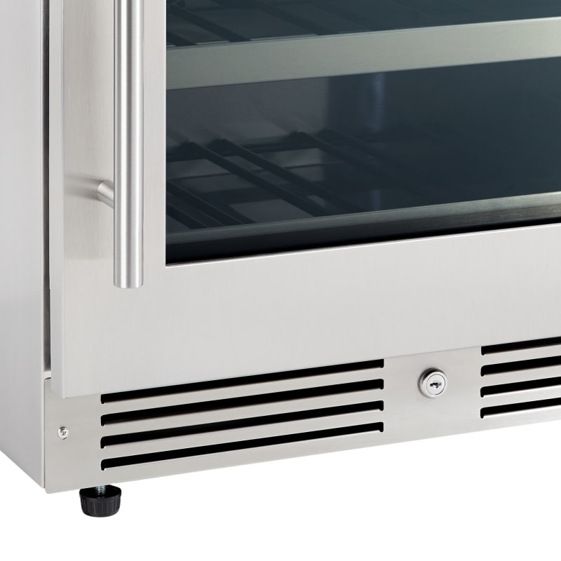 Landmark 24 Inch Wide 37 Bottle Dual Zone Wine Cooler with Alternating (Blue, White, Amber) LED lighting, Door Alarm, Touch Control Panel and Lockable Right Hinged Door - L3024UI2WSG-RH
