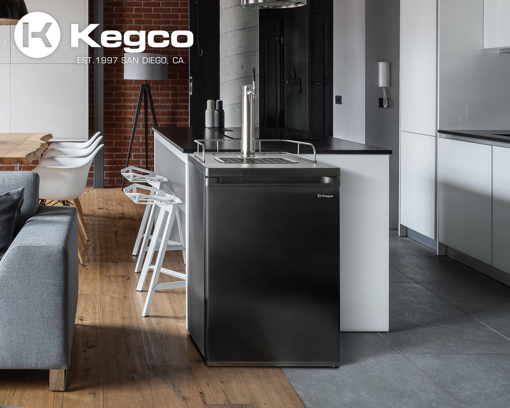Kegco 24" Wide Single Tap Black Kegerator Model - K209B-1NK - Wine Cooler City