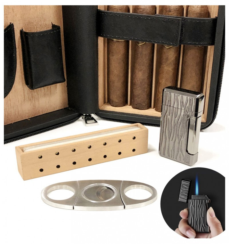 Prestige Import Group Manhattan Black Travel Cigar Humidor