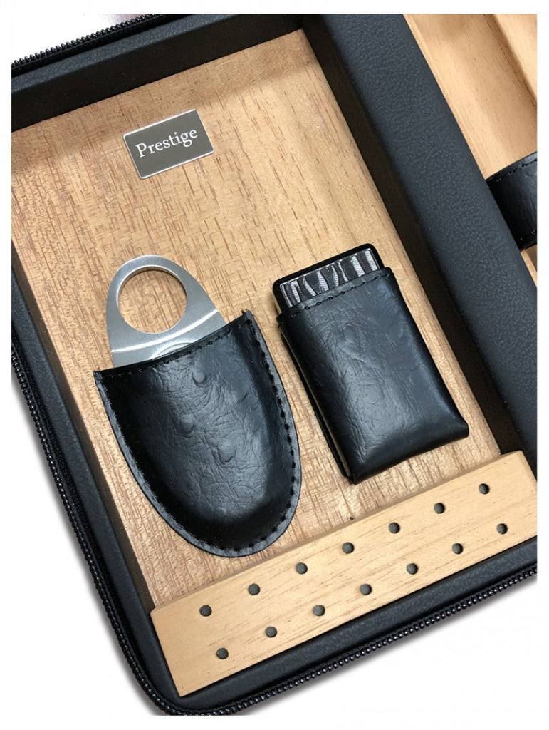 Prestige Import Group Manhattan Black Travel Cigar Humidor