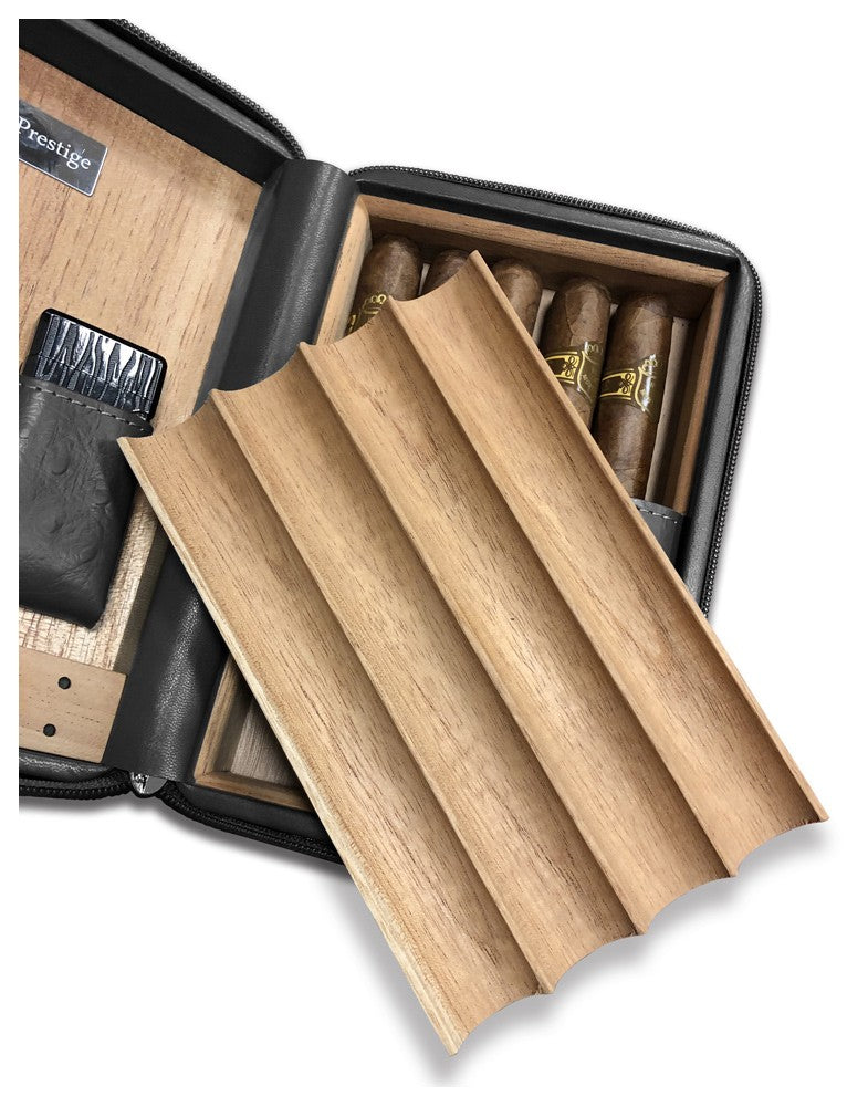 Prestige Import Group Manhattan Black Travel Cigar Humidor