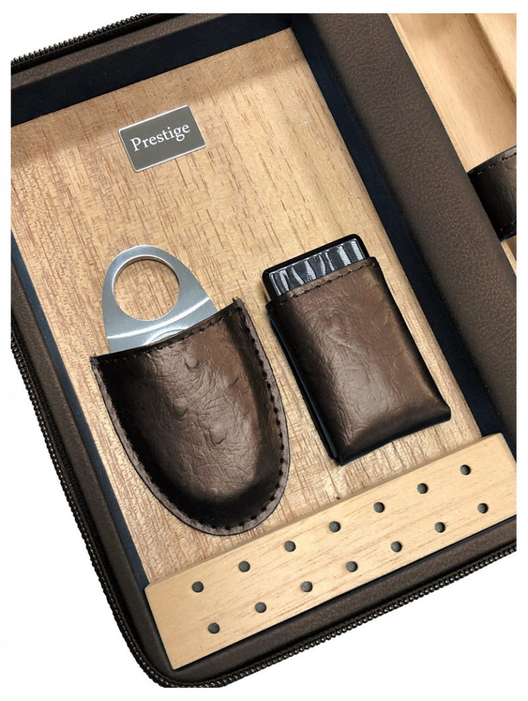 Prestige Import Group Manhattan Brown Cigar Case Humidor
