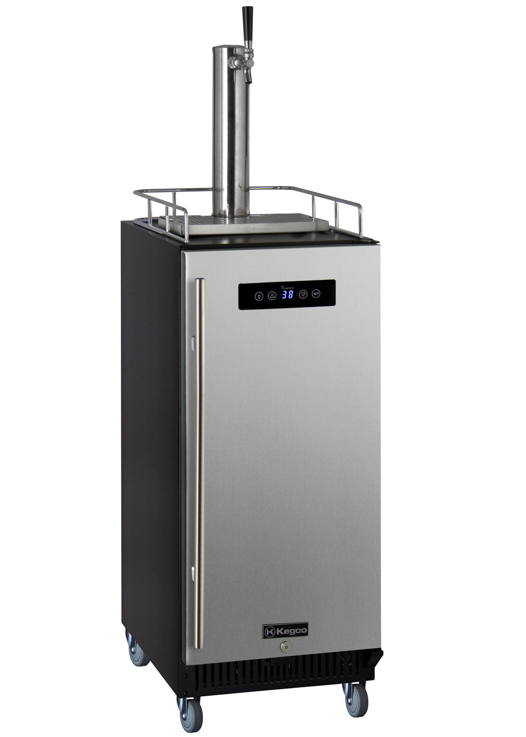 Kegco 15" Wide Kombucha Single Tap Stainless Steel Commercial Kegerator - KOM15BSRNK