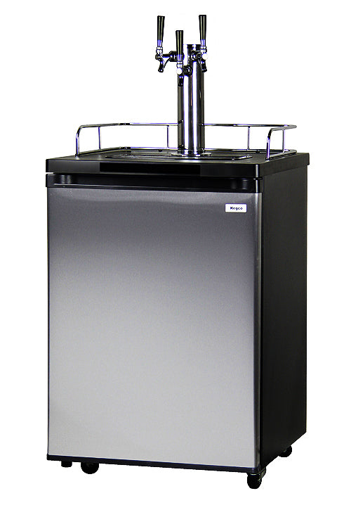 Kegco 24" Wide Triple Tap Stainless Steel Kegerator - K209SS-3NK - Wine Cooler City