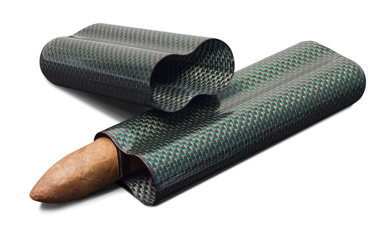 Visol Cartenium Two Finger Titanium Carbon Fiber Cigar Case - Wine Cooler City