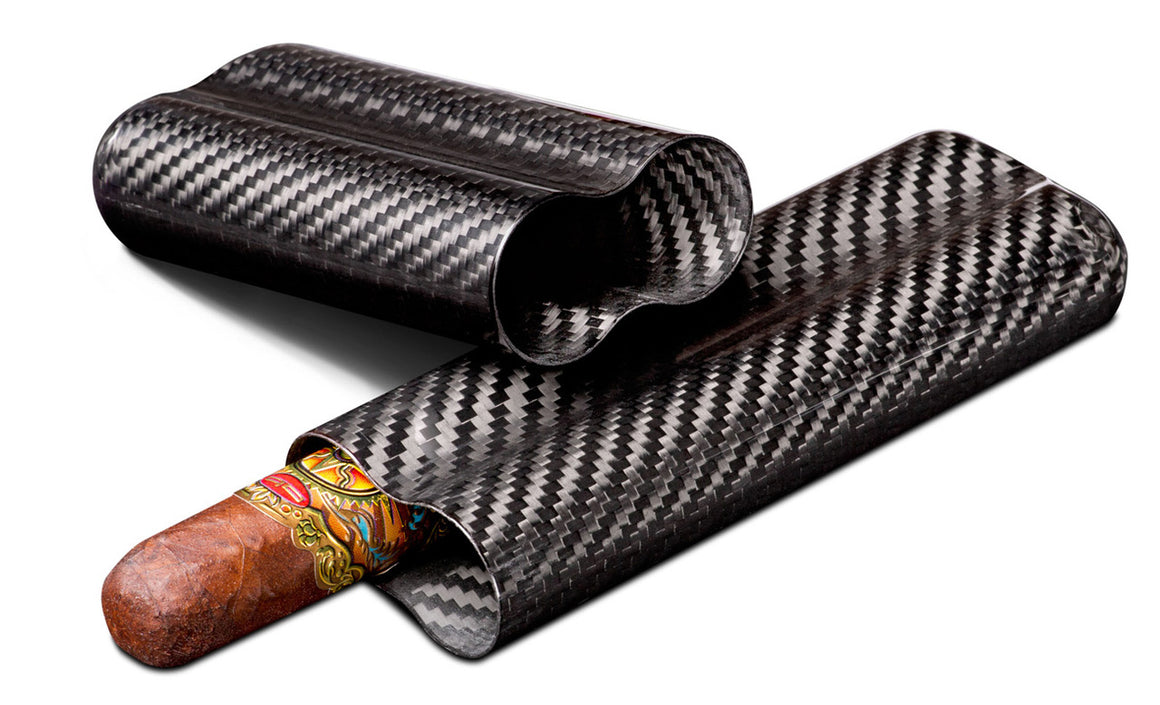 VISOL NIGHT CARBON FIBER 2 FINGER CIGAR CASE - VCASE499