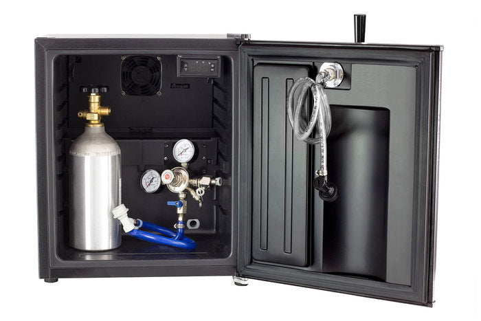 Kegco 17" Wide Draft Beer Single Tap Black Commercial/Residential Mini Kegerator Model: HK-46-DB