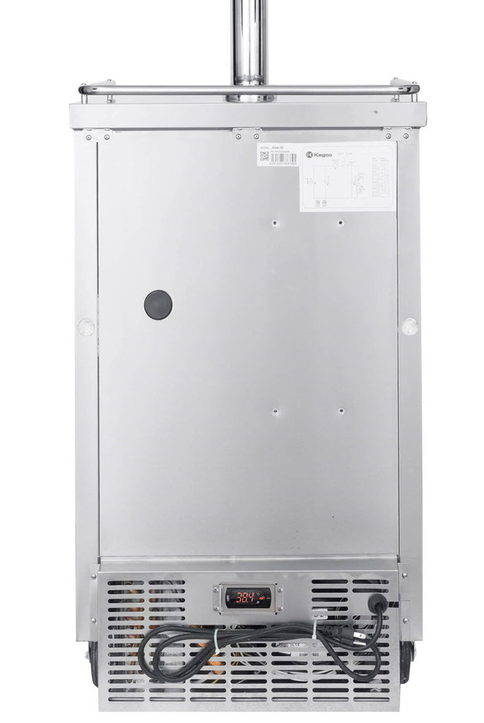 Kegco 24" Wide Homebrew Dual Tap Stainless Steel Commercial Kegerator - HBK1XS-2