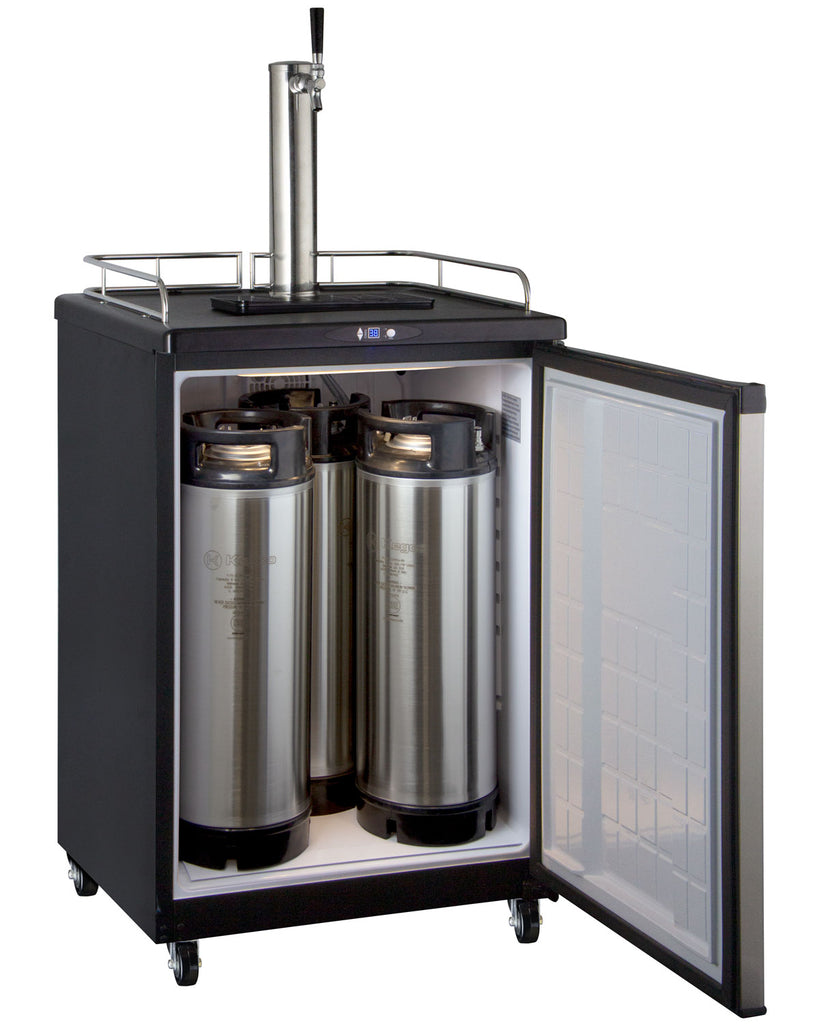 Kegco 24" Wide Homebrew Single Tap Stainless Steel Commercial/Residential Kegerator - HBK163S-1NK