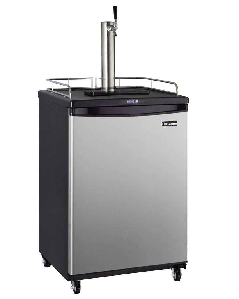 Kegco 24" Wide Single Tap Stainless Steel Commercial/Residential Kegerator - Z163S-1NK