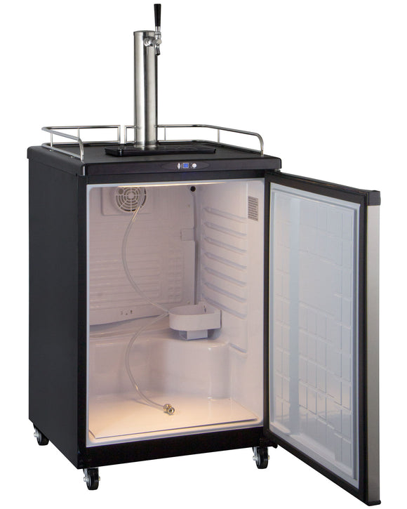 Kegco 24" Wide Cold Brew Coffee Single Tap Stainless Steel Commercial/Residential Kegerator - ICZ163S-1NK