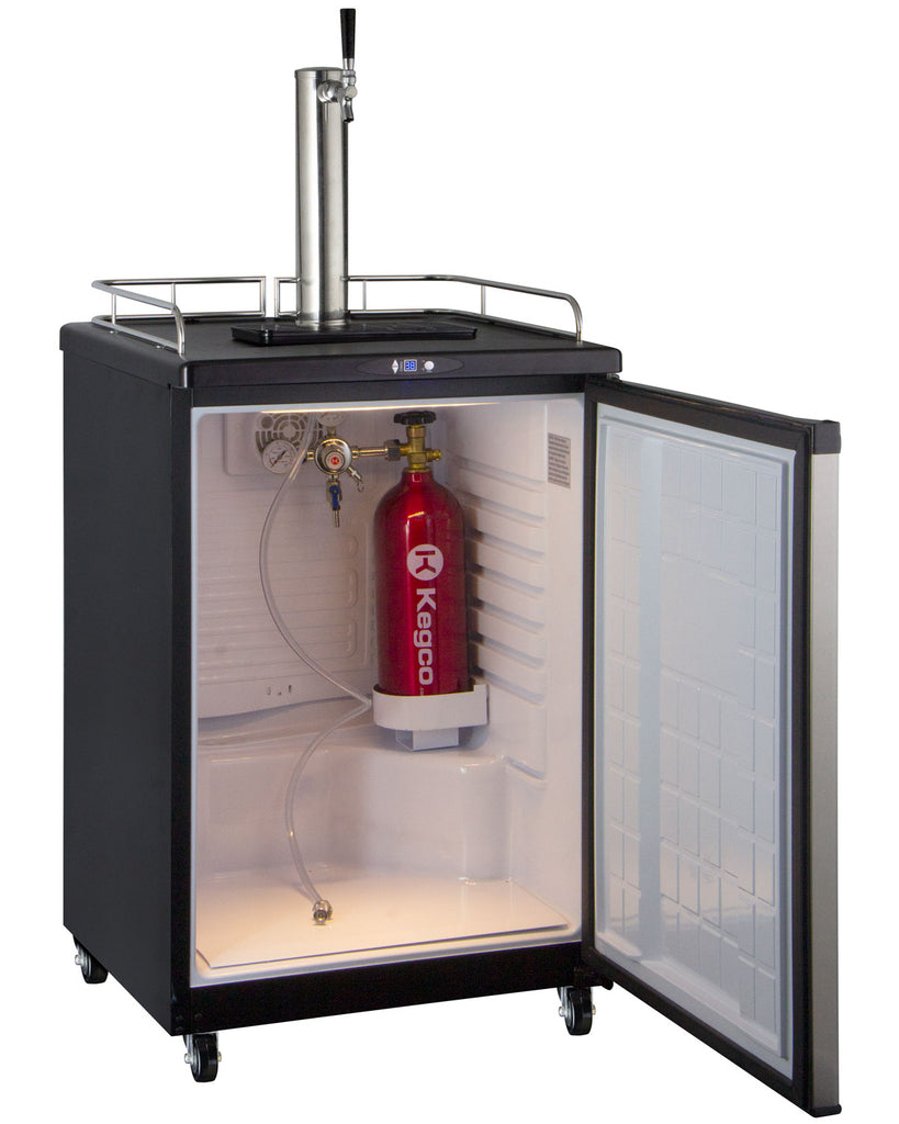 Kegco 24" Wide Homebrew Single Tap Stainless Steel Commercial/Residential Kegerator - HBK163S-1NK