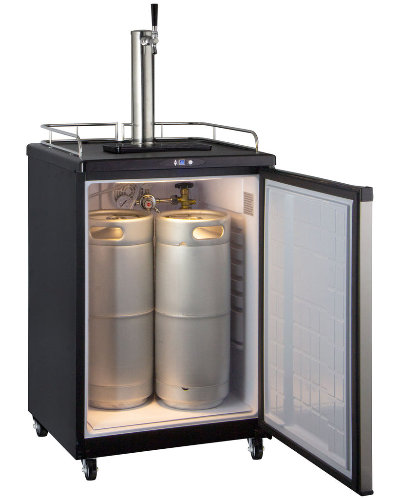 Kegco 24" Wide Cold Brew Coffee Single Tap Stainless Steel Commercial/Residential Kegerator - ICZ163S-1NK