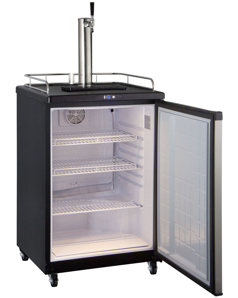 Kegco 24" Wide Homebrew Single Tap Stainless Steel Commercial/Residential Kegerator - HBK163S-1NK
