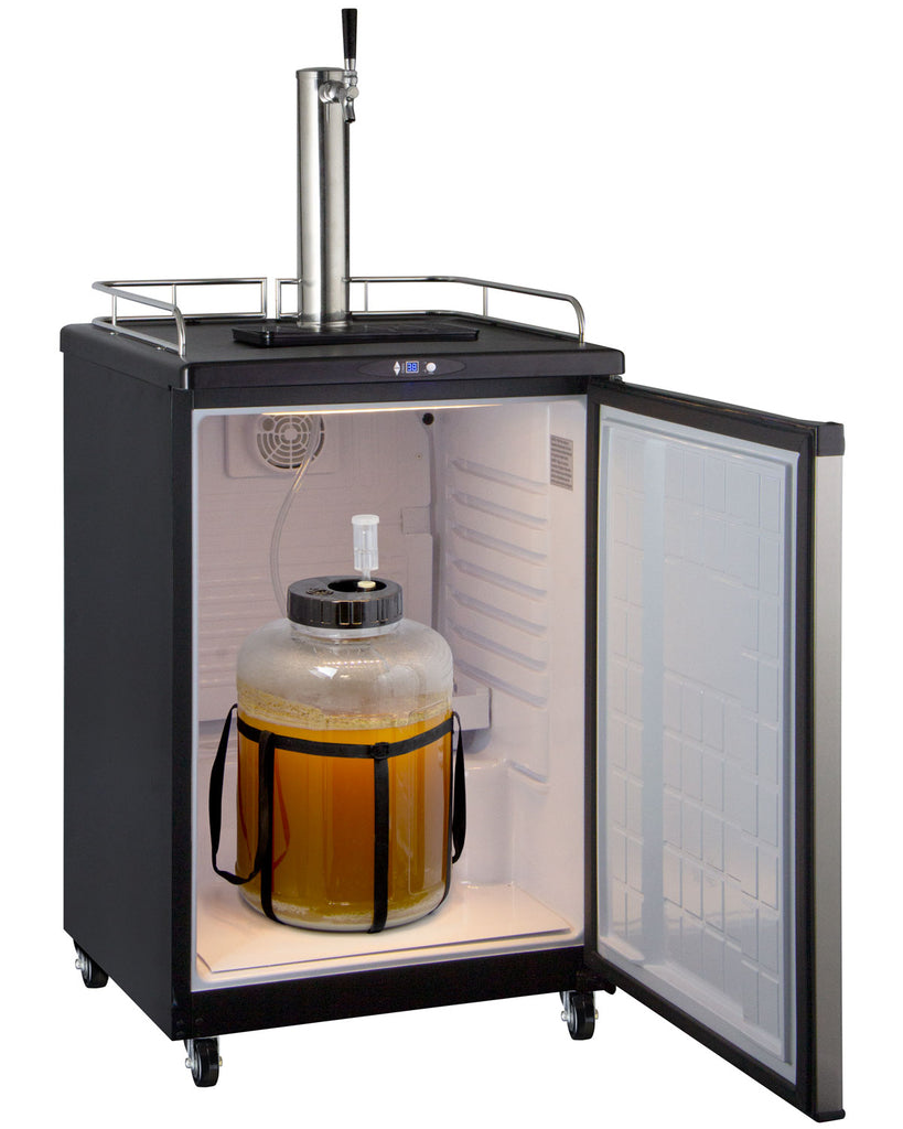 Kegco 24" Wide Homebrew Single Tap Stainless Steel Commercial/Residential Kegerator - HBK163S-1NK