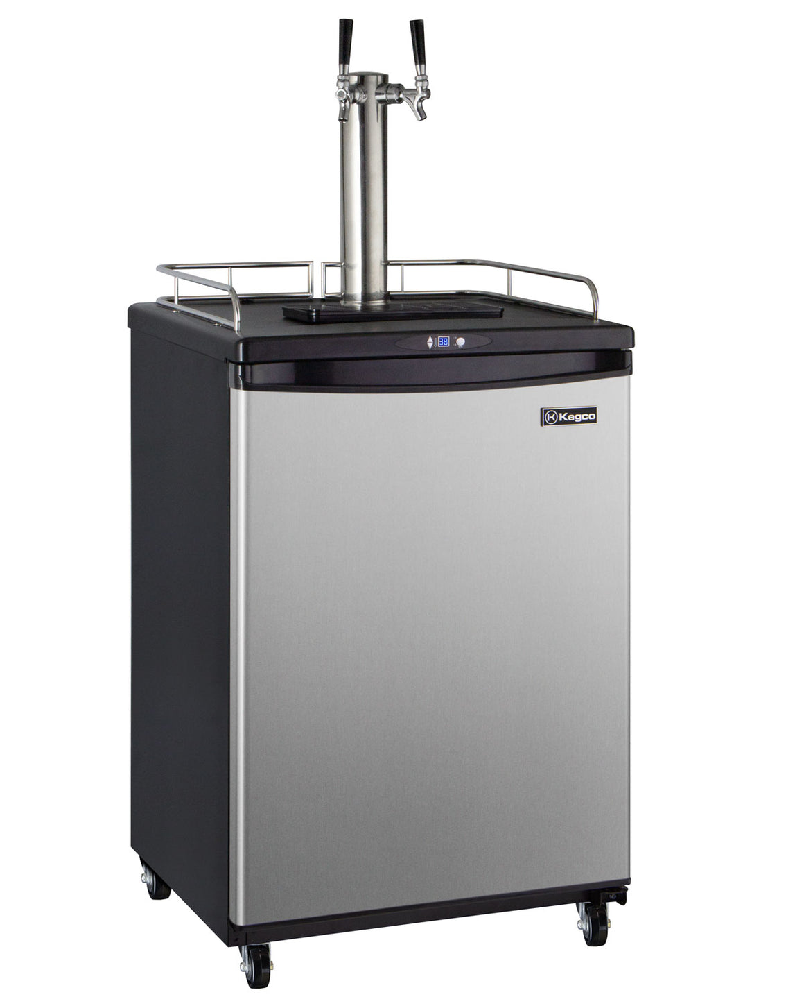 Kegco 24" Wide Cold Brew Coffee Dual Tap Stainless Steel Commercial/Residential Kegerator - ICZ163S-2NK