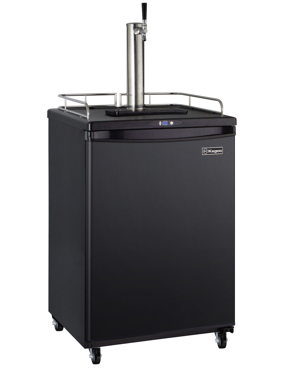 Kegco 24" Wide Homebrew Single Tap Black Commercial/Residential Kegerator - HBK163B-1NK
