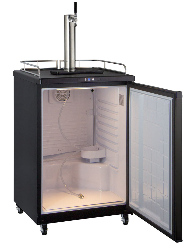 Kegco 24" Wide Kombucha Single Tap Black Commercial/Residential Kegerator - KOM163B-1NK