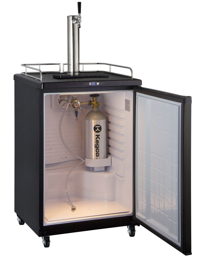 Kegco 24" Wide Kombucha Single Tap Black Commercial/Residential Kegerator - KOM163B-1NK