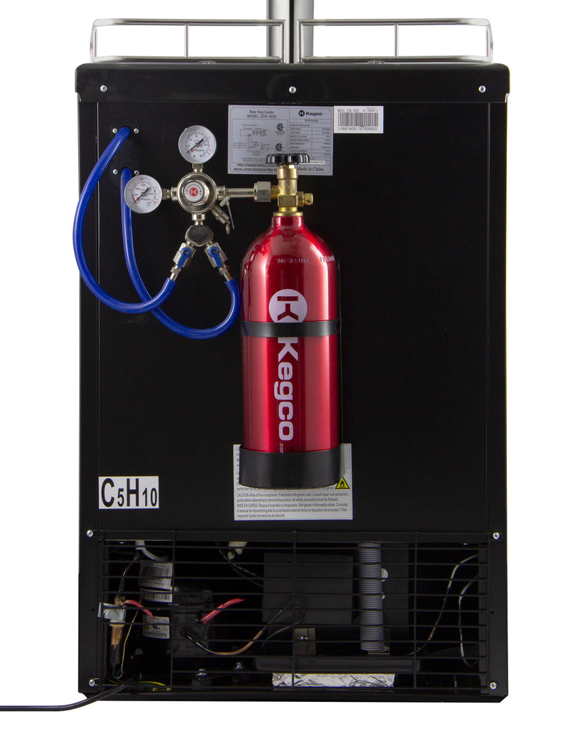 Kegco 24" Wide Homebrew Dual Tap Stainless Steel Commercial/Residential Kegerator - HBK163S-2NK